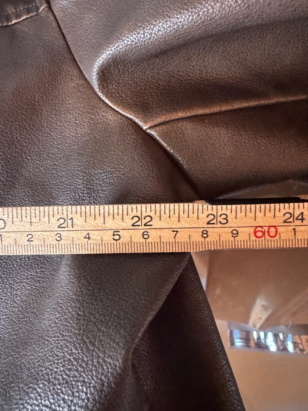 Pilcro Anthropologie Washed Faux Leather Cropped Moto Jacket Brown Size Large - Picture 10 of 11